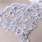 1 Yard 5.5 Inch Wide Silver Bridal Beaded Veil Lace Trim Wedding Sequined Edging